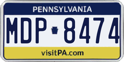 PA license plate MDP8474
