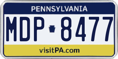 PA license plate MDP8477