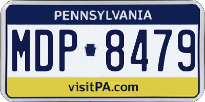 PA license plate MDP8479