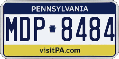 PA license plate MDP8484
