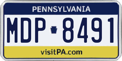 PA license plate MDP8491