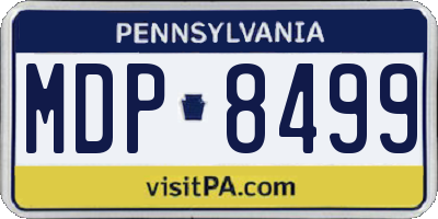 PA license plate MDP8499