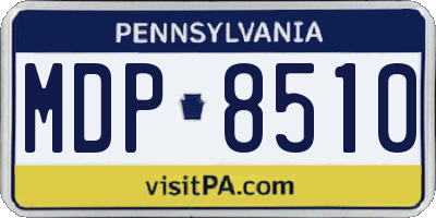 PA license plate MDP8510