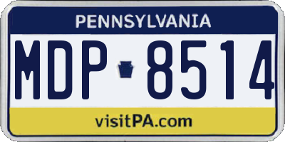 PA license plate MDP8514