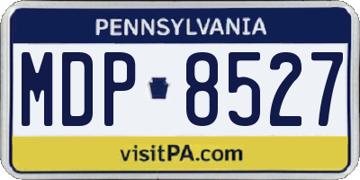 PA license plate MDP8527
