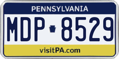 PA license plate MDP8529