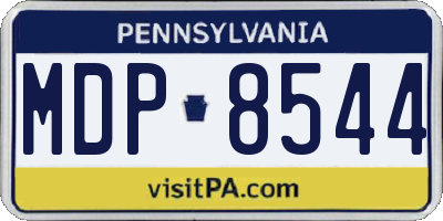 PA license plate MDP8544
