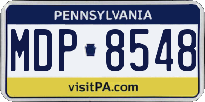 PA license plate MDP8548