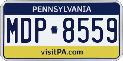 PA license plate MDP8559
