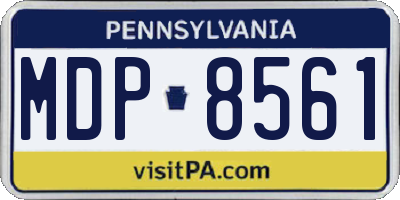 PA license plate MDP8561