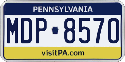 PA license plate MDP8570