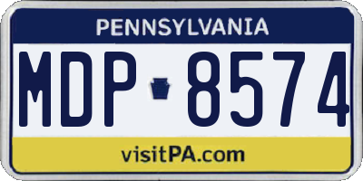 PA license plate MDP8574