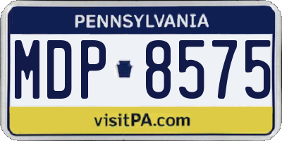 PA license plate MDP8575
