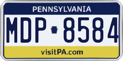 PA license plate MDP8584