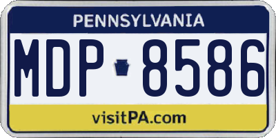 PA license plate MDP8586