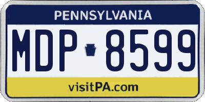 PA license plate MDP8599