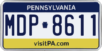 PA license plate MDP8611