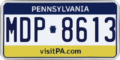 PA license plate MDP8613