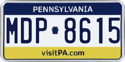PA license plate MDP8615