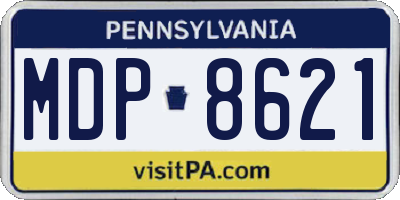 PA license plate MDP8621