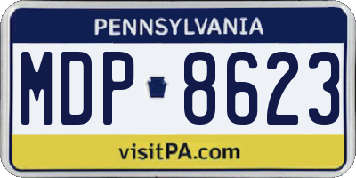 PA license plate MDP8623