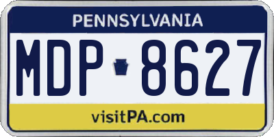 PA license plate MDP8627