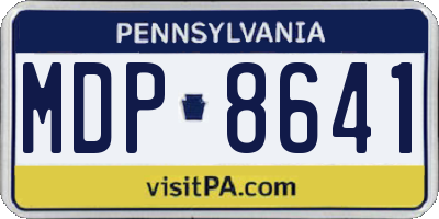 PA license plate MDP8641