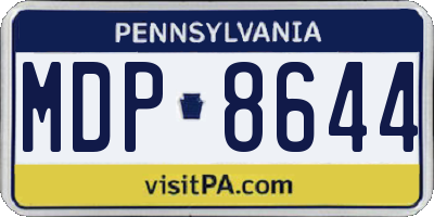PA license plate MDP8644