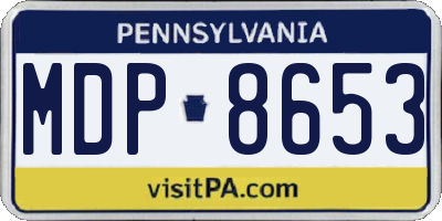 PA license plate MDP8653