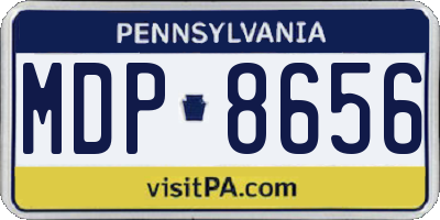 PA license plate MDP8656