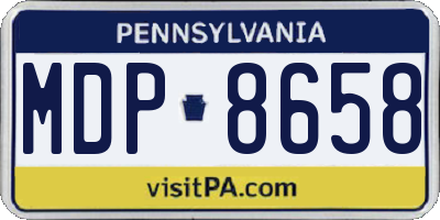 PA license plate MDP8658
