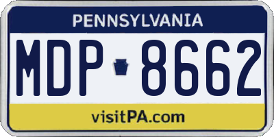 PA license plate MDP8662
