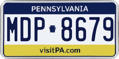 PA license plate MDP8679
