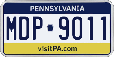 PA license plate MDP9011