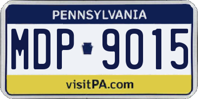 PA license plate MDP9015