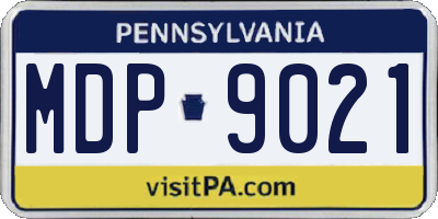 PA license plate MDP9021