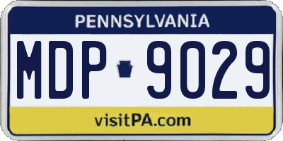 PA license plate MDP9029