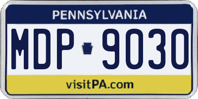 PA license plate MDP9030