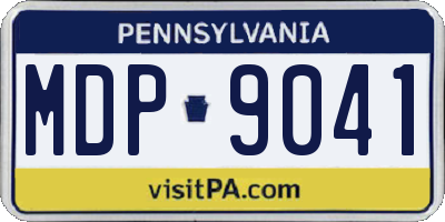 PA license plate MDP9041