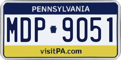 PA license plate MDP9051