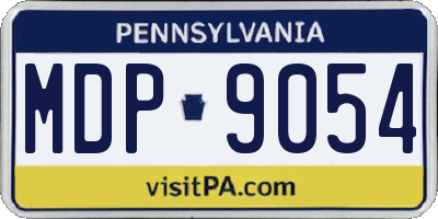 PA license plate MDP9054