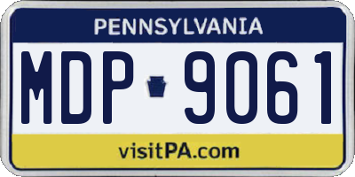 PA license plate MDP9061