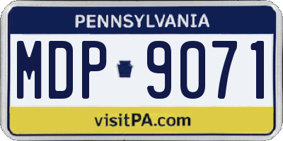 PA license plate MDP9071