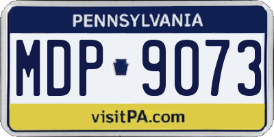 PA license plate MDP9073