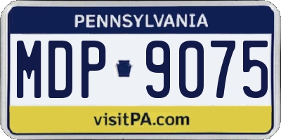 PA license plate MDP9075