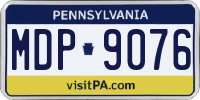 PA license plate MDP9076