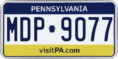PA license plate MDP9077