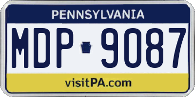 PA license plate MDP9087