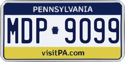 PA license plate MDP9099