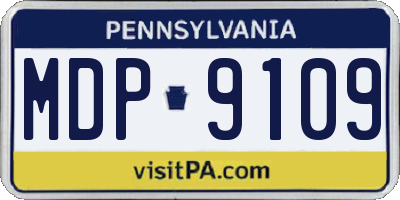 PA license plate MDP9109